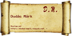 Dudás Márk névjegykártya