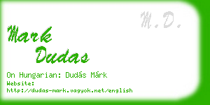 mark dudas business card